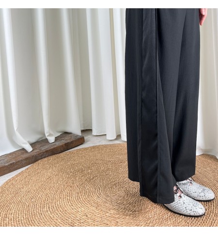 SPLICED WIDE-LEG PANTS